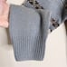 Skull Cashmere Lilian Fair Isle Wool Alpaca Blend Sweater (Sz L) V-Neck Gray