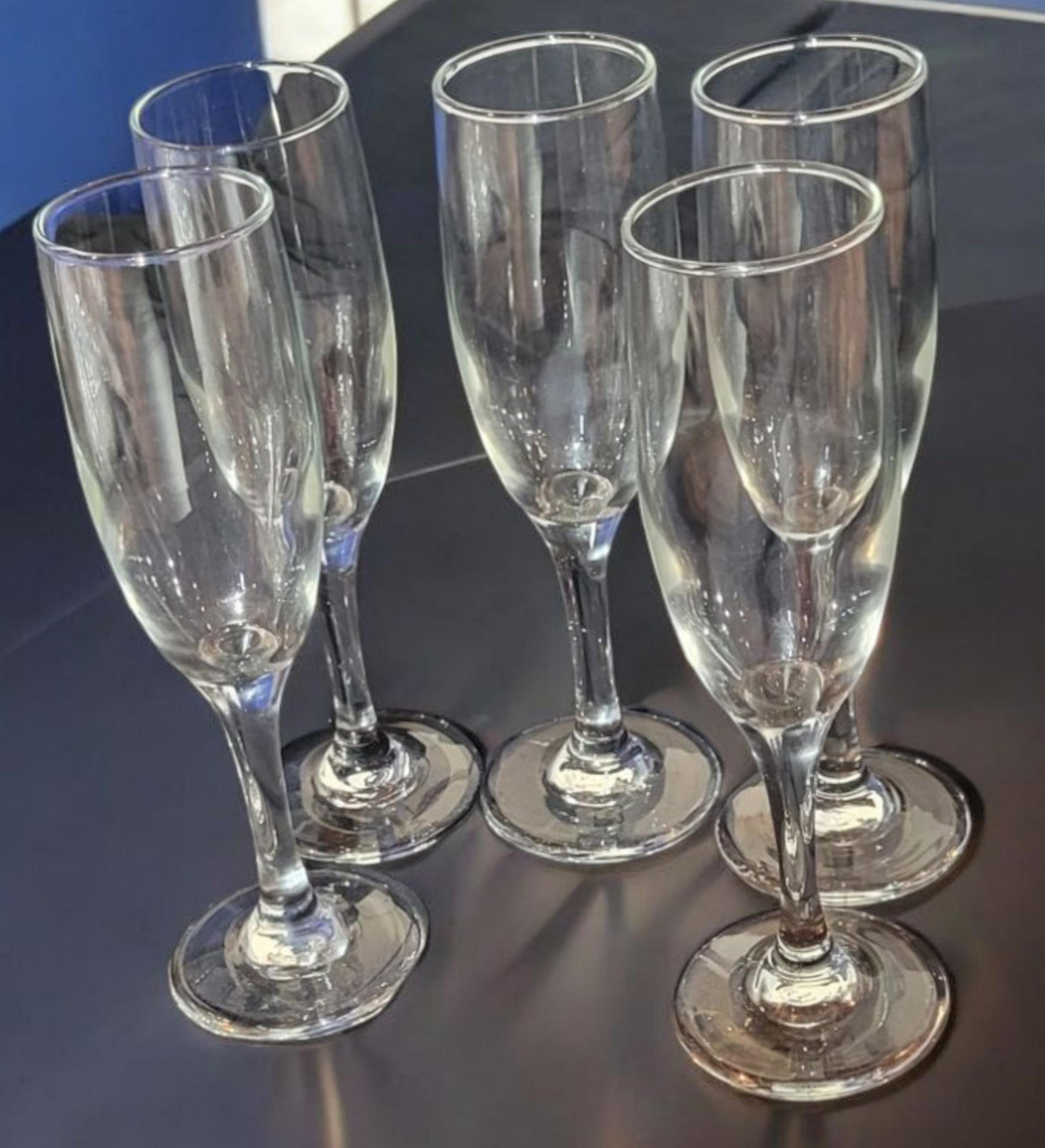 Modern Style Libbey 5 Flute Champagne Wine Glasses Toast By 6 Oz