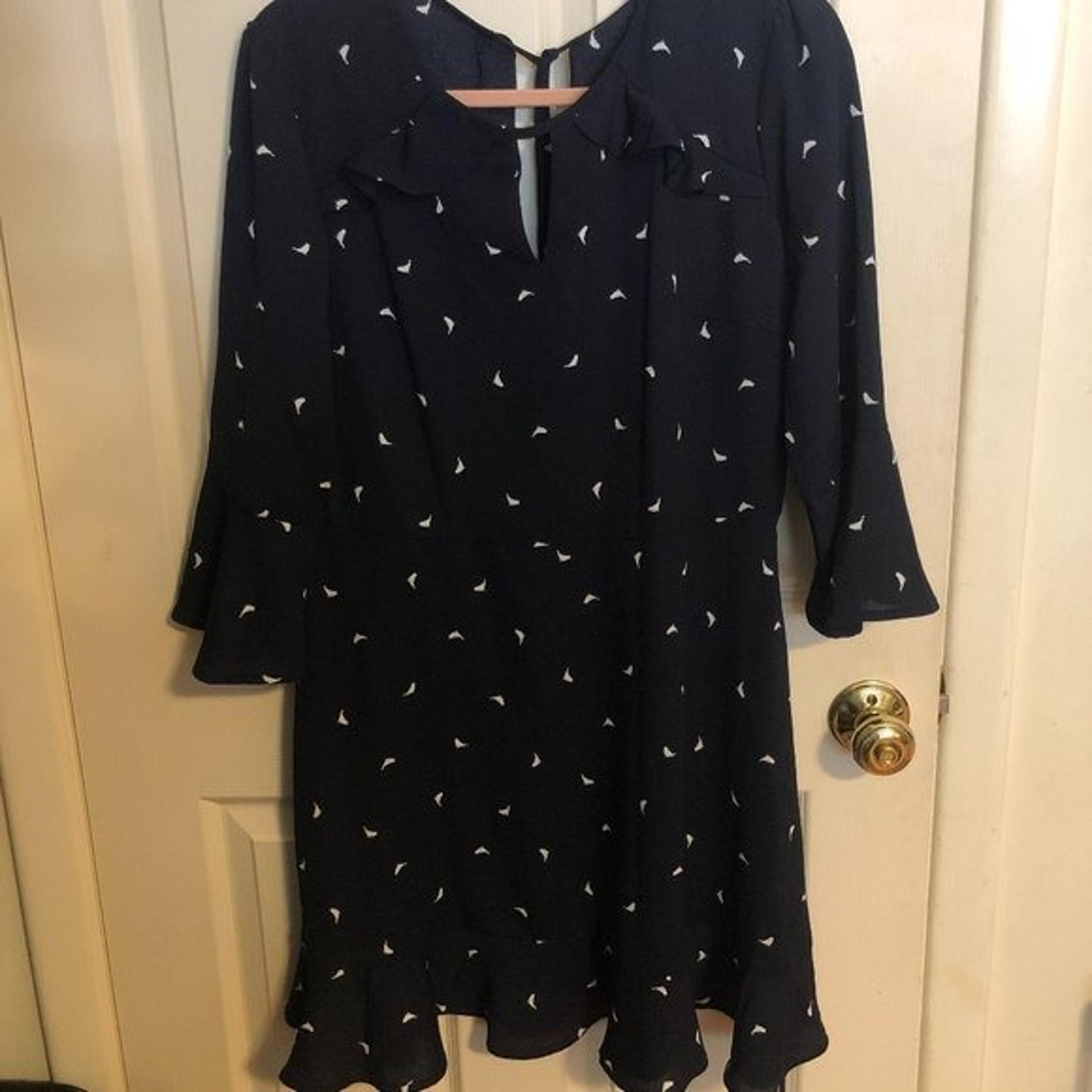 Womens Xhilaration Ruffle Collar Dress L