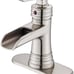 NEW Brushed Nickel Waterfall Single Handle Bathroom Faucet
