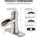 NEW Brushed Nickel Waterfall Single Handle Bathroom Faucet