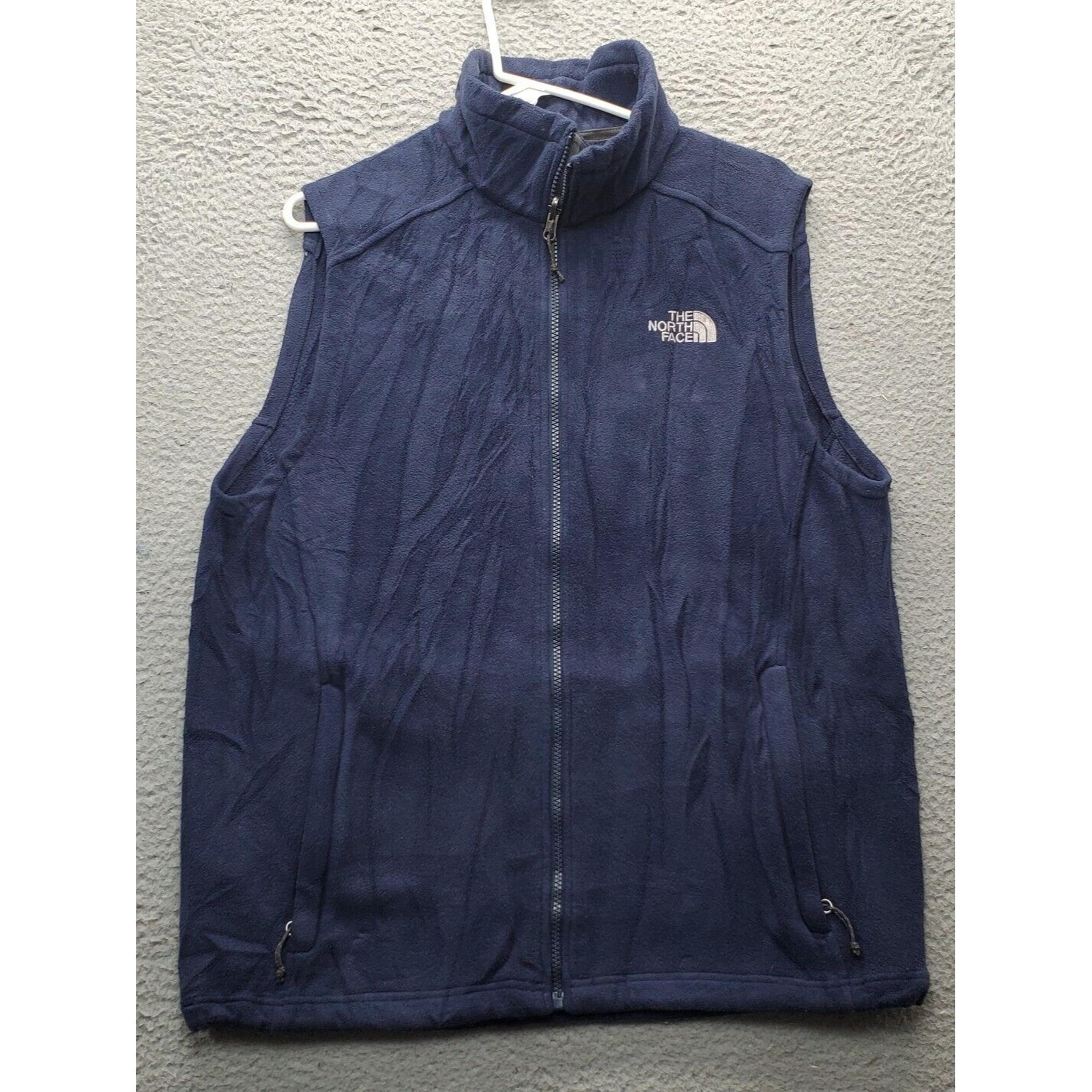 The North Face Vest Mens L Multi Fleece Stretch Sleeveless Mock Neck Full Zipper
