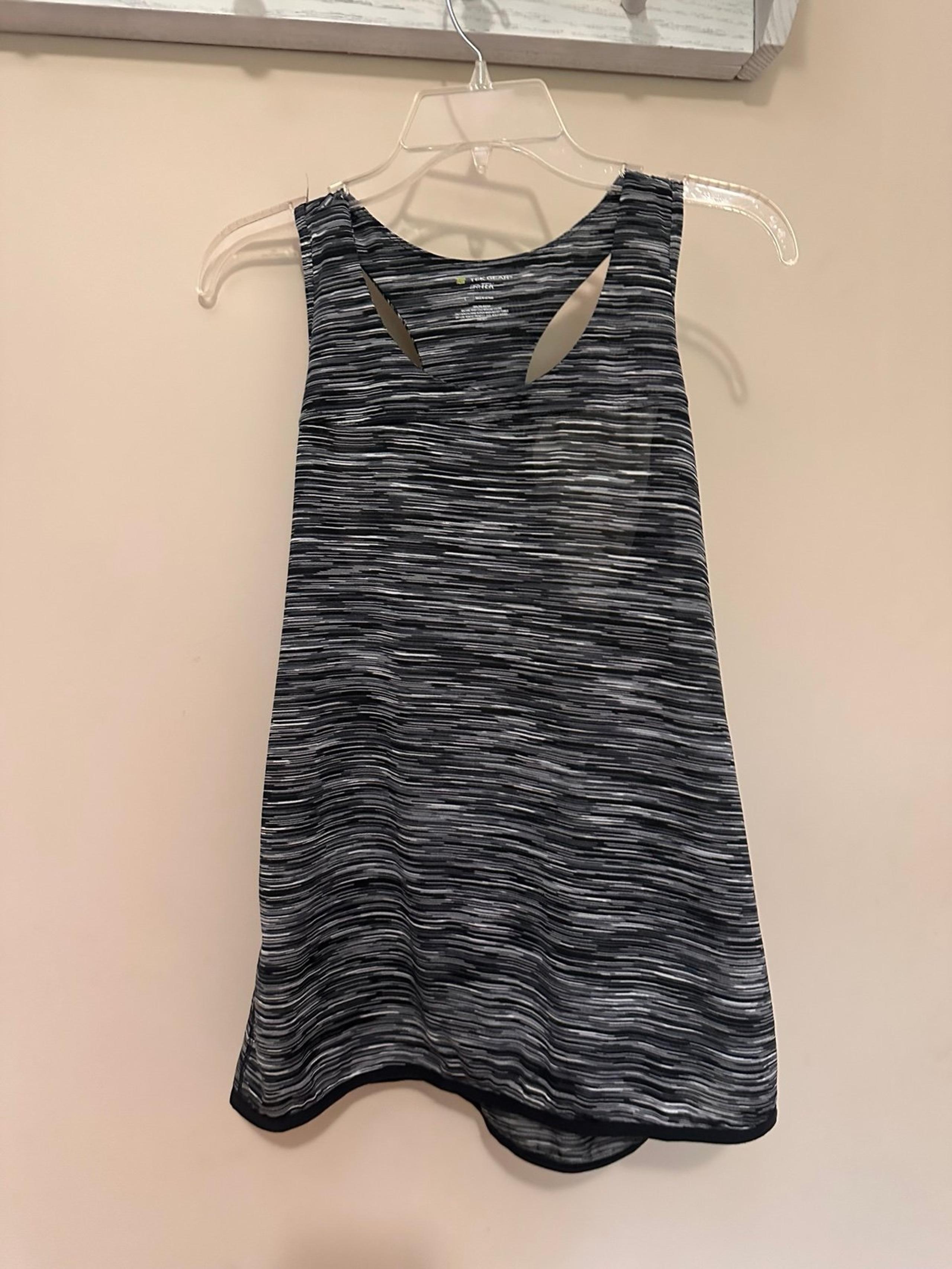 women’s Tek Gear Women's Dry Tek Athletic black/ gray blend Racerback Tank Top L