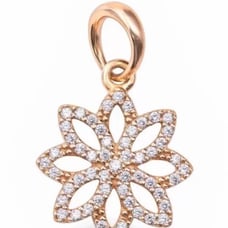 ❗️NEW❗️PANDORA 14K GOLD LACE BOTANIQUE FLORAL PENDANT 350179CZ RETIRED CZ CHARM