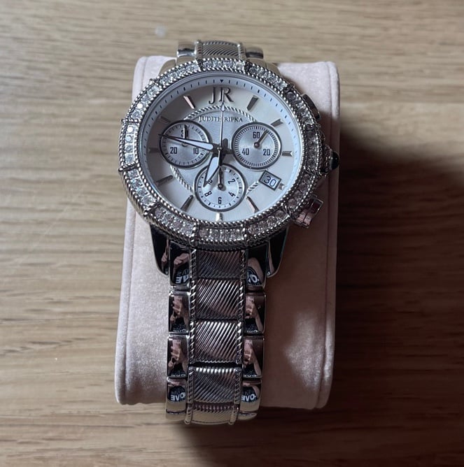 JUDITH RIPKA STAINLESS STEEL WATCH