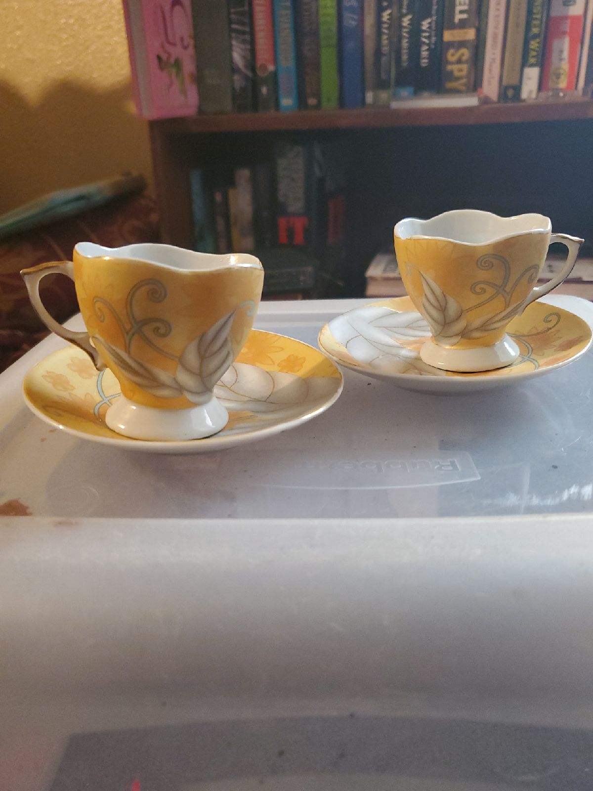 24k gold tea cup set
