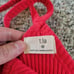 Anthropologie T.la Ribbed Knit Halter Tank Top Red Rouge Size Medium