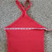 Anthropologie T.la Ribbed Knit Halter Tank Top Red Rouge Size Medium