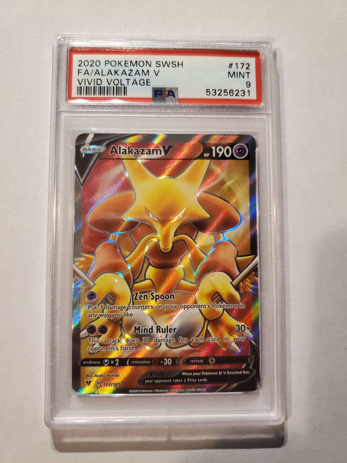 Alakazam V (Full Art) PSA 9