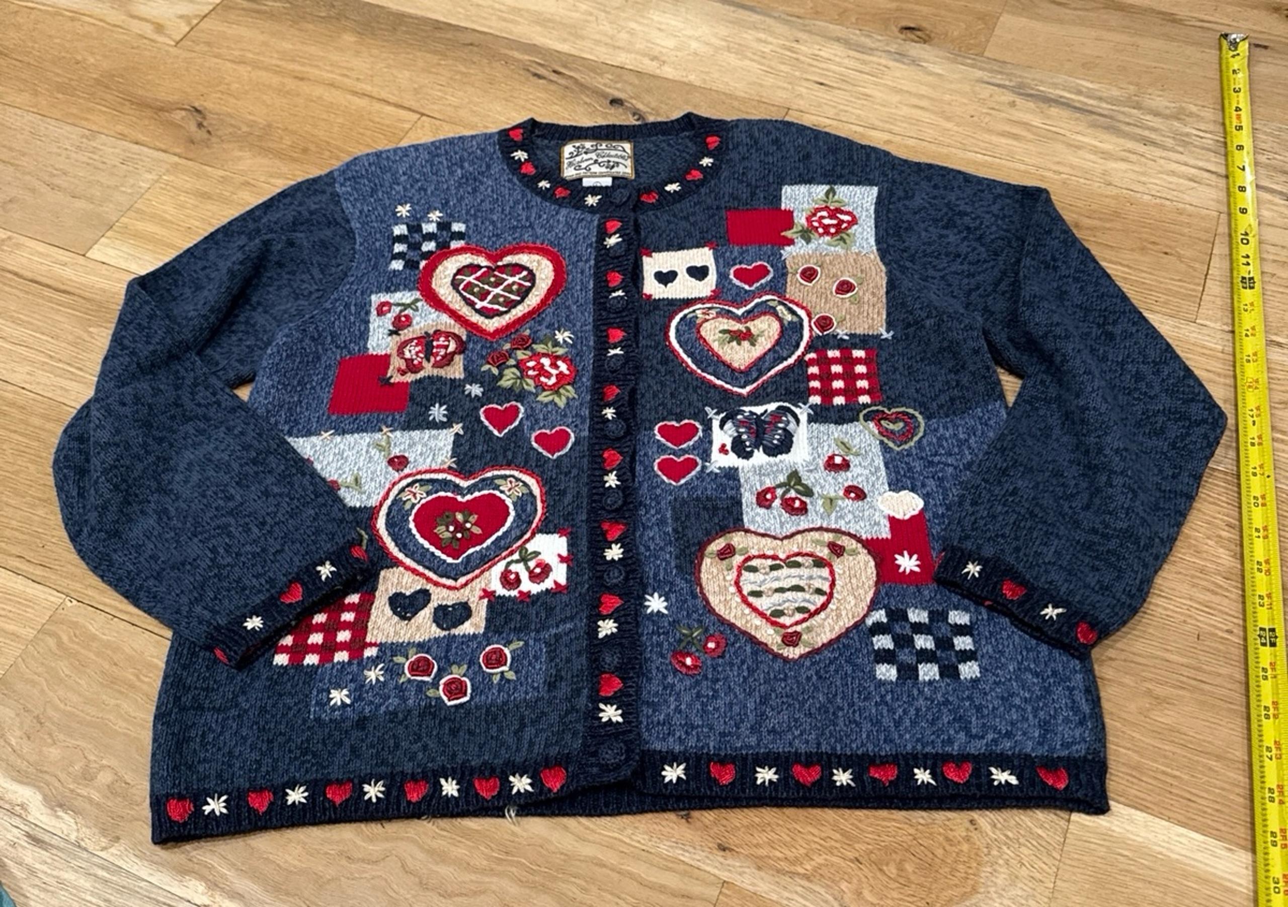 Womans Heirloom Collectibles Cardigan Sweater Large