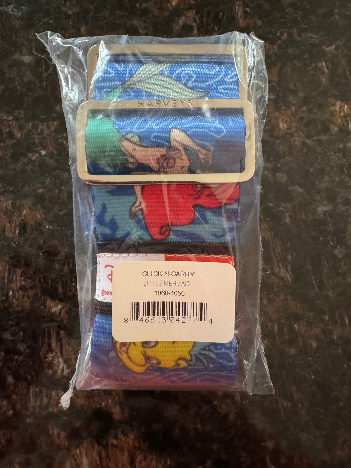 New Harvey's Seatbelt The Little Mermaid Click 'n' Carry Purse Strap