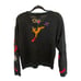 Skyr Sweater Cardigan Ramie Blend Cable Knit Embroidered Holidays Multicolored M