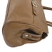 WILSONS LEATHER British Tan Pebble Leather Top Handle Satchel Silver Hardware