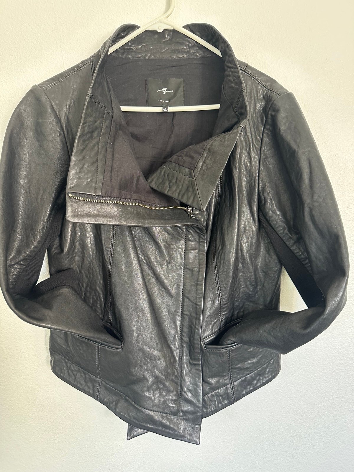 Black leather jacket