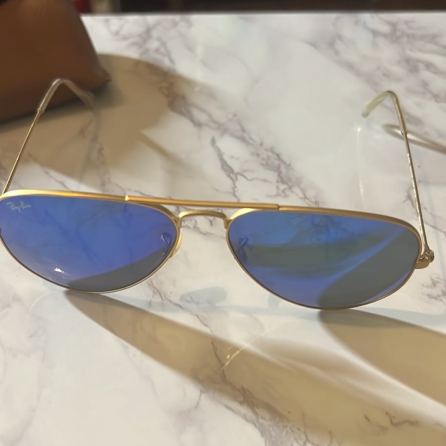 Ray Ban RB 3025 Aviator Large Metal Unisex Size 58-14-135 Gold Made In Italy