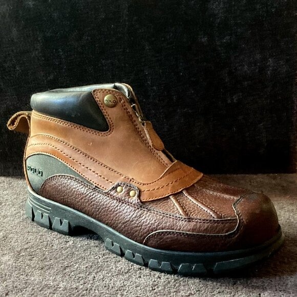 Ralph Lauren Boots Shoes Blue Label RL Leather Jungle Combat Boots sz 9 D
