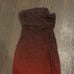 OH POLLY  BASEL Embellished Strapless Mini Dress in Red/Brown Ombré  worn ONCE
