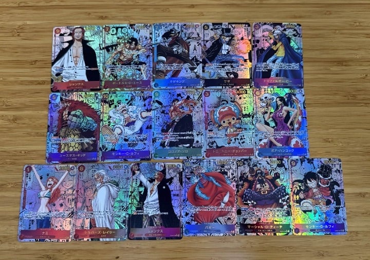 TEXTURED and STAMPED PROXY One Piece Manga Rare Japanese Lot of 16 Cards