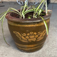 Chinese Earthenware Pot 11” wide 9” high
