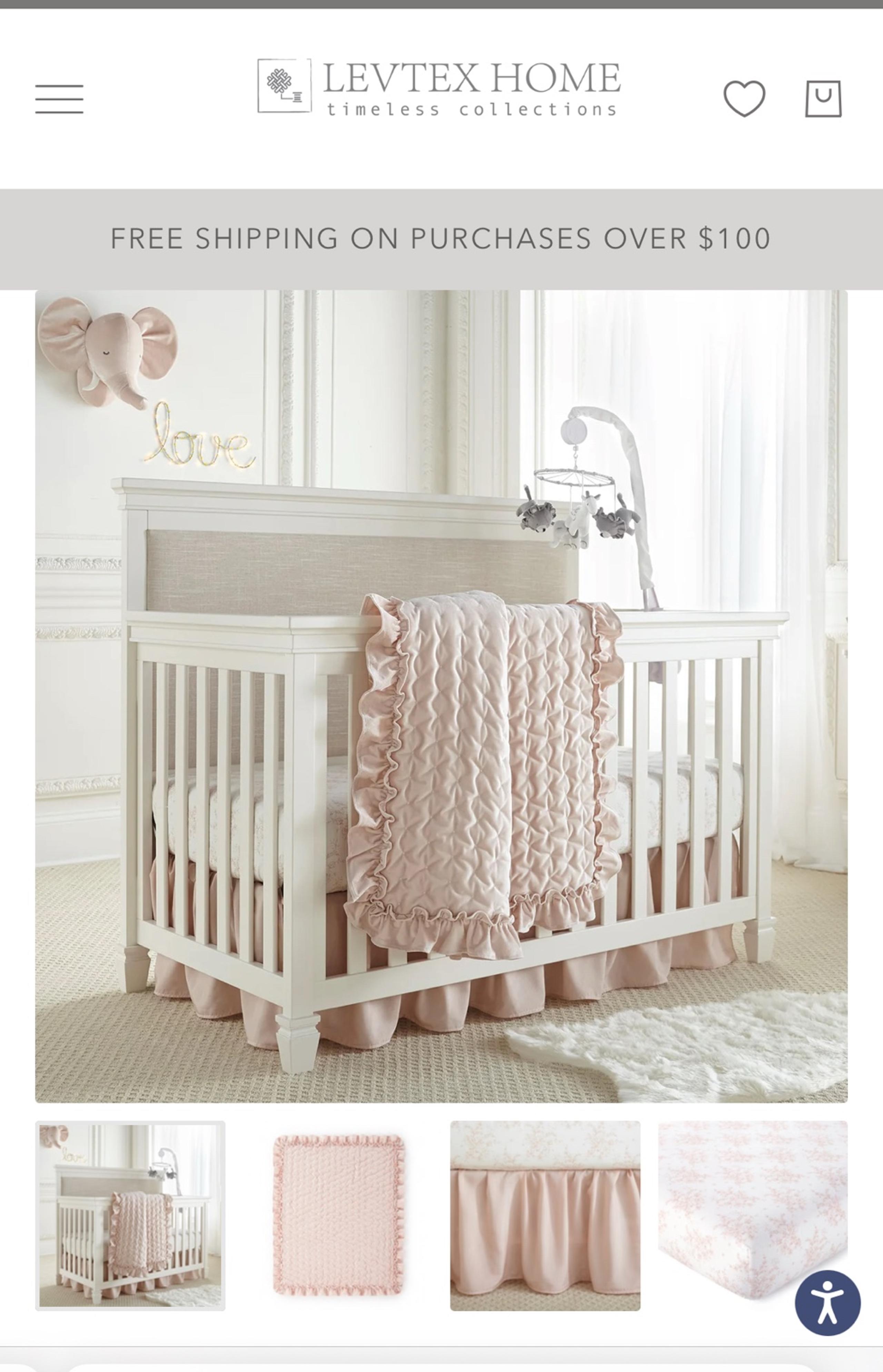 Levtex Pink Crib Bedding Set - Levtex Baby
