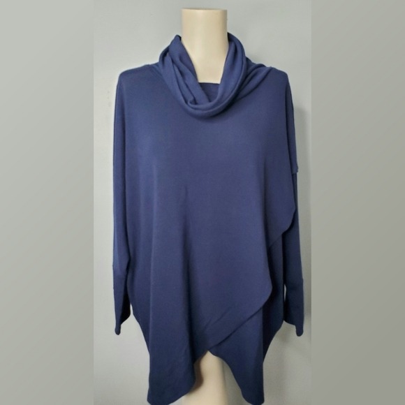 Kate & Mallory Navy Cowl Neck Tunic