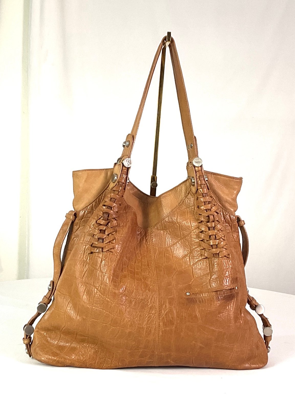 B Makowsky-large, soft, supple embossed leather tote/shoulder bag