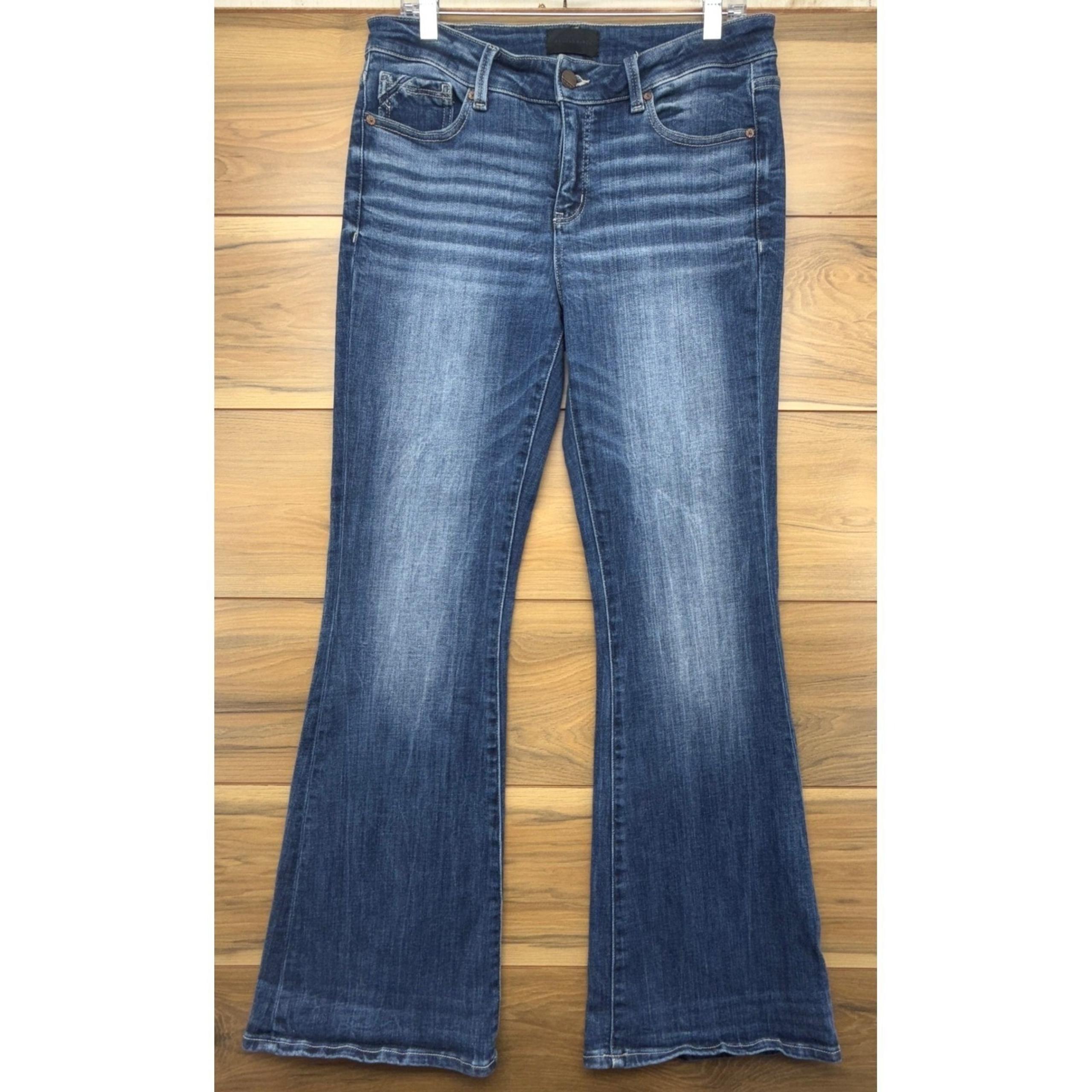 Buckle Black Fit No. 53 Flare Leg Jeans Womens 30X34 Dark Wash Stretch Denim
