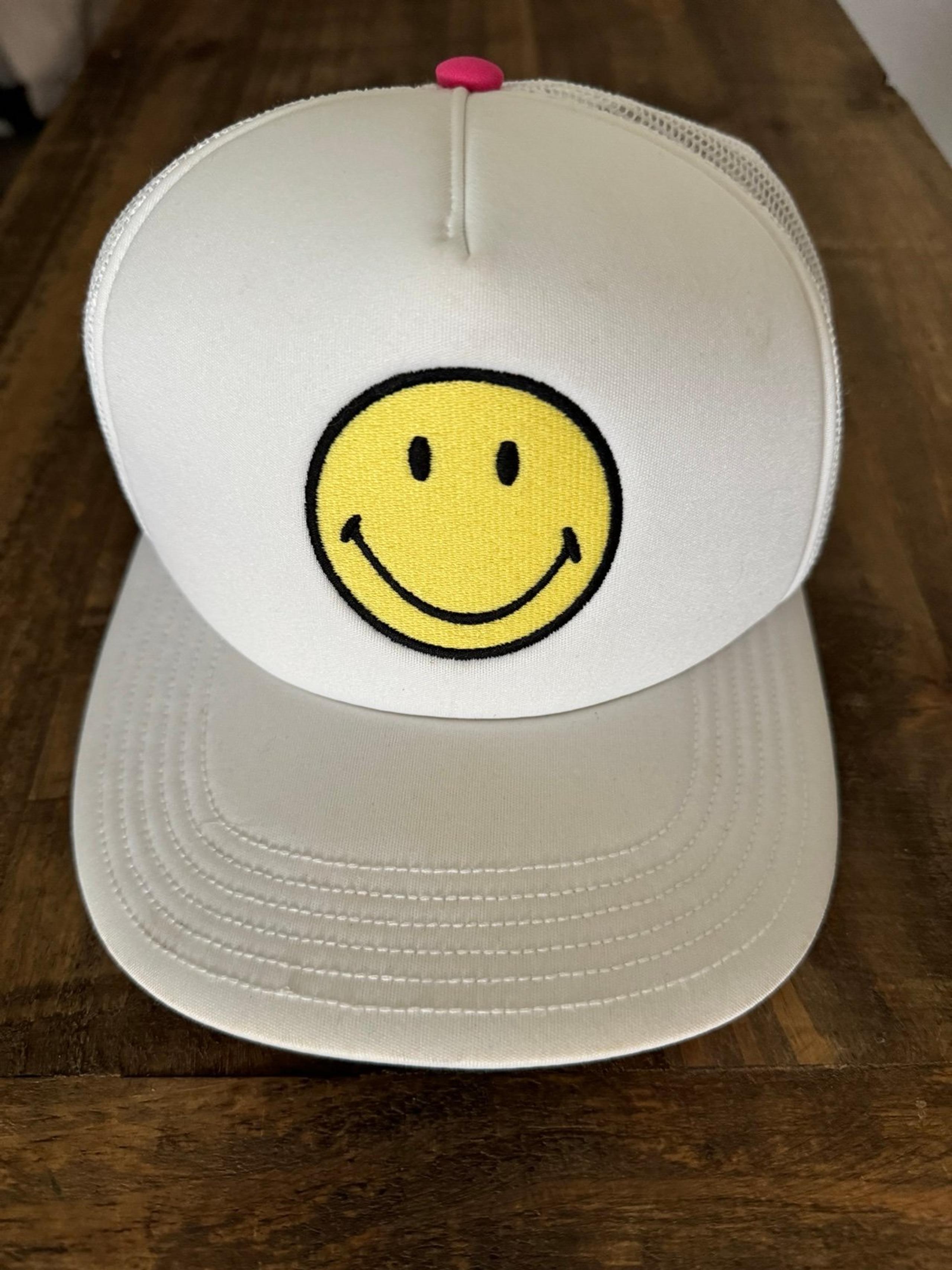Smiley face trucker hat