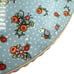 Vintage Mary Engelbreit Blue White Floral Cake Stand Scalloped Edge
