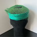 Vintage 1960s Ladies Green Layered Pillbox Fascinator Halo Hat With Net Veil