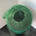 Vintage 1960s Ladies Green Layered Pillbox Fascinator Halo Hat With Net Veil