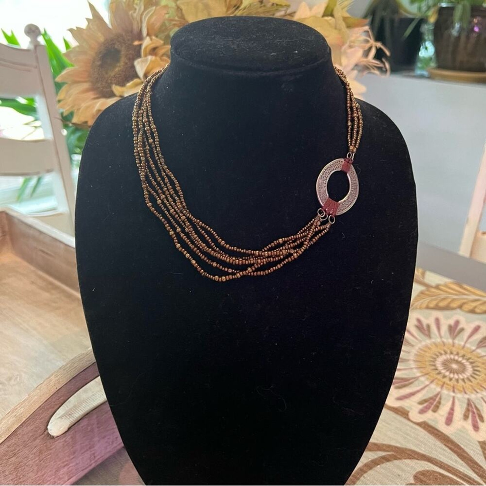 Silpada 925 Sterling Silver Beaded multi Chain Necklace