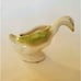 Painted Pottery Goose Planter White Green Pink 4.5 Tall