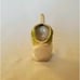 Painted Pottery Goose Planter White Green Pink 4.5 Tall