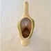 Painted Pottery Goose Planter White Green Pink 4.5 Tall