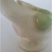 Painted Pottery Goose Planter White Green Pink 4.5 Tall