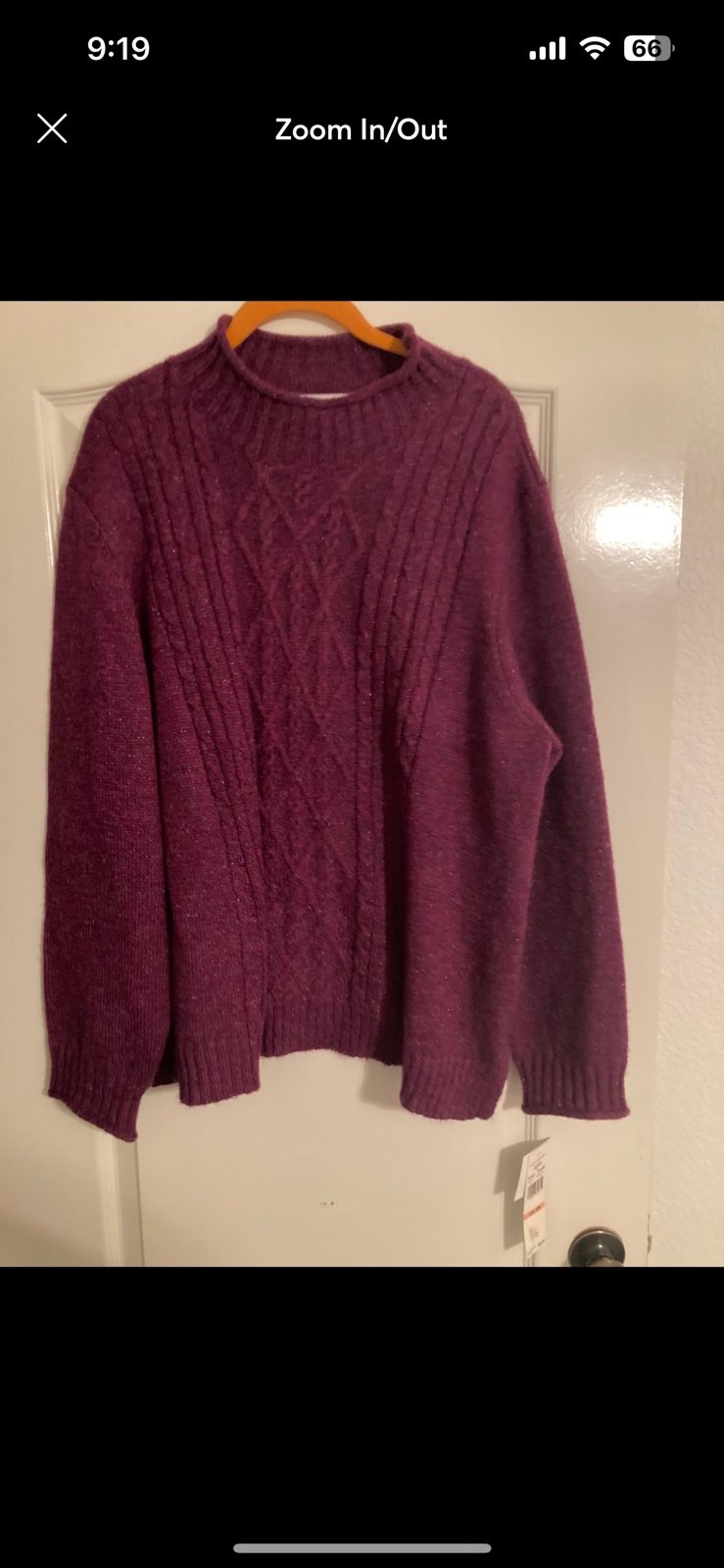 Alfred Dunner 2X Purple Sweater NWT