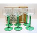 Vintage Luminarc France Vin du Rhin Green Stemglasses Set of 6