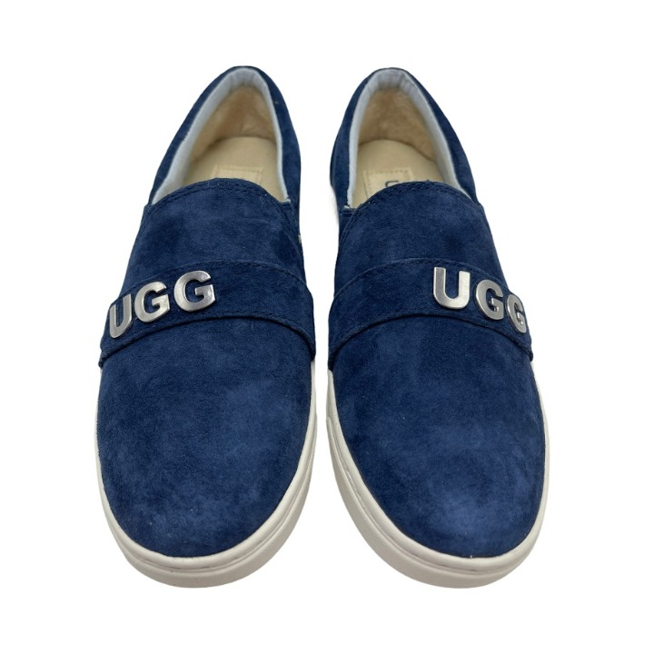 UGG Sneaker Silver-tone Logo Wool Lined Slip-On