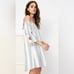 Tularosa Linen Sara Dress in Blue Chambray Stripe Size Large