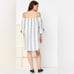 Tularosa Linen Sara Dress in Blue Chambray Stripe Size Large