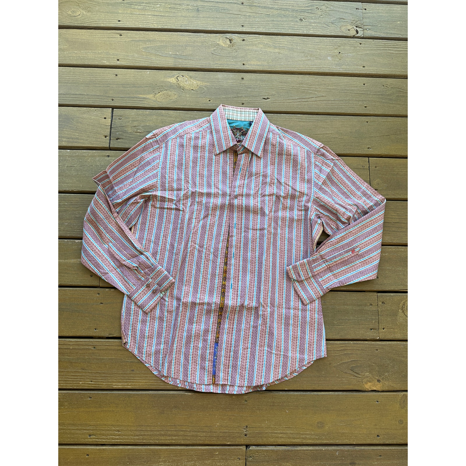 Robert Graham Brown Striped Button Down