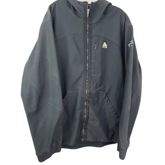 Nike ACG Men's Black Hooded Outdoor Trek Windbreaker Jacket Size XL
