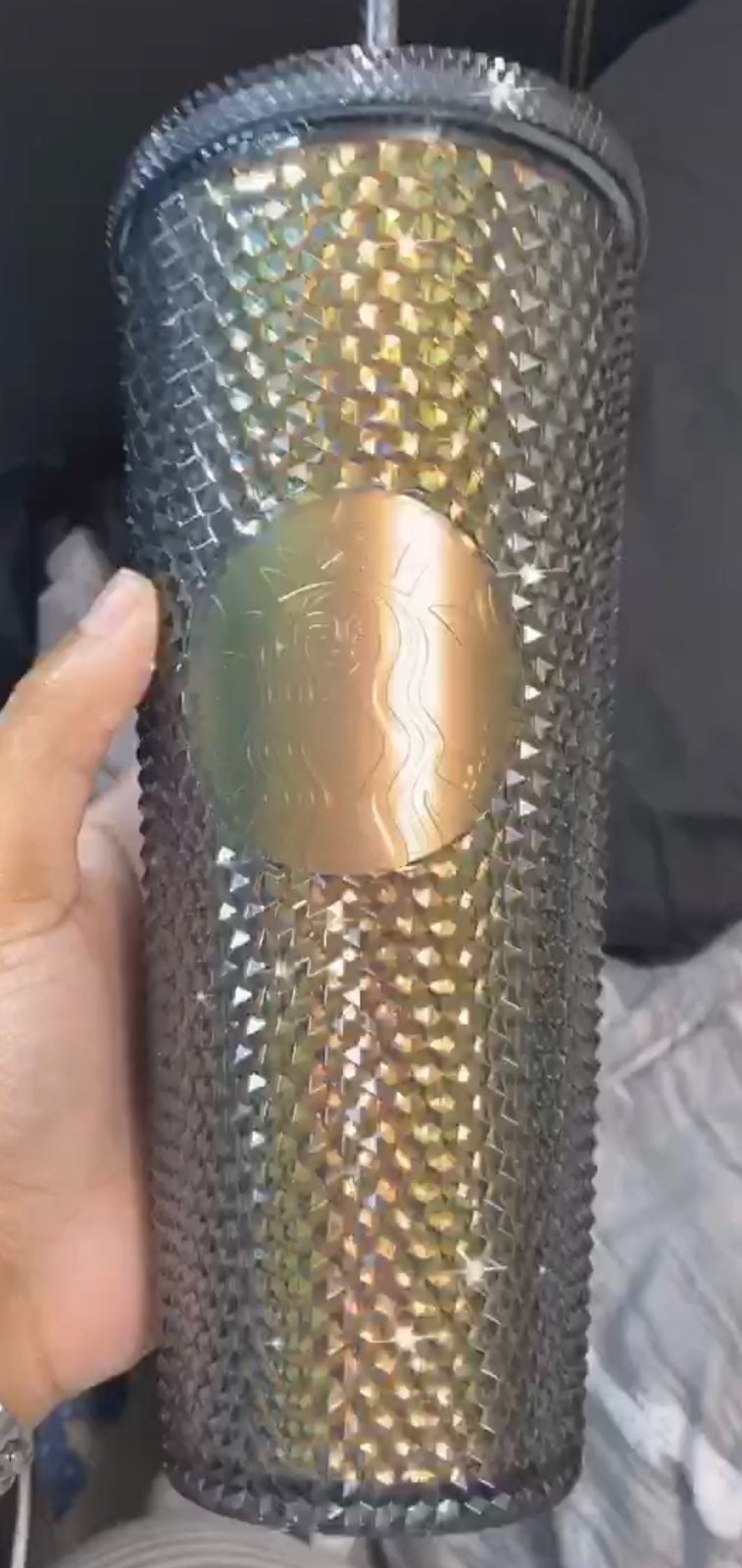 Starbucks black studded tumbler