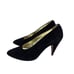 Vintage 90s Escada Black Suede Studded Heel Pumps Shoes Womens Size 7.5
