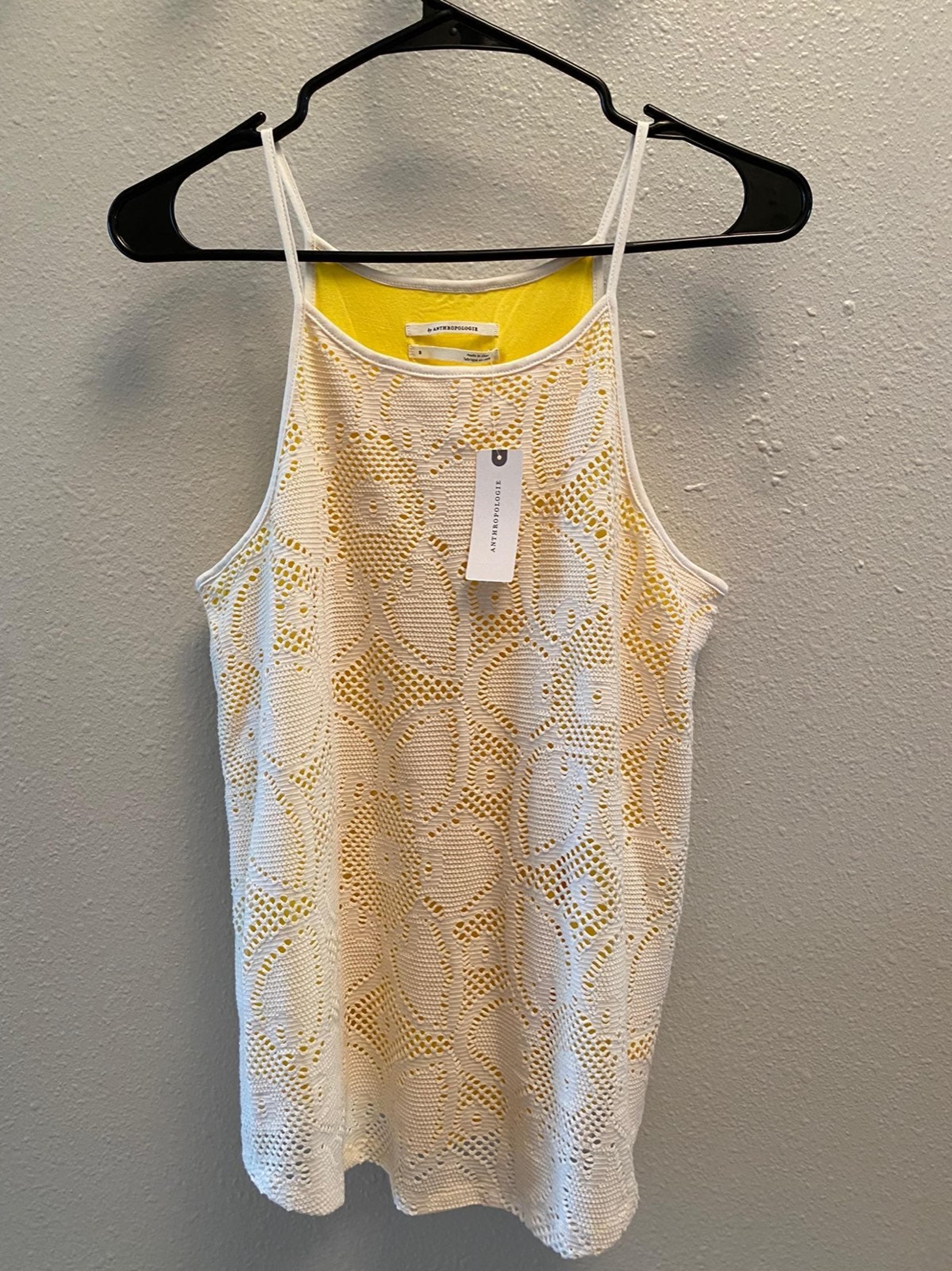 Anthropologie stretch lace racer back ta