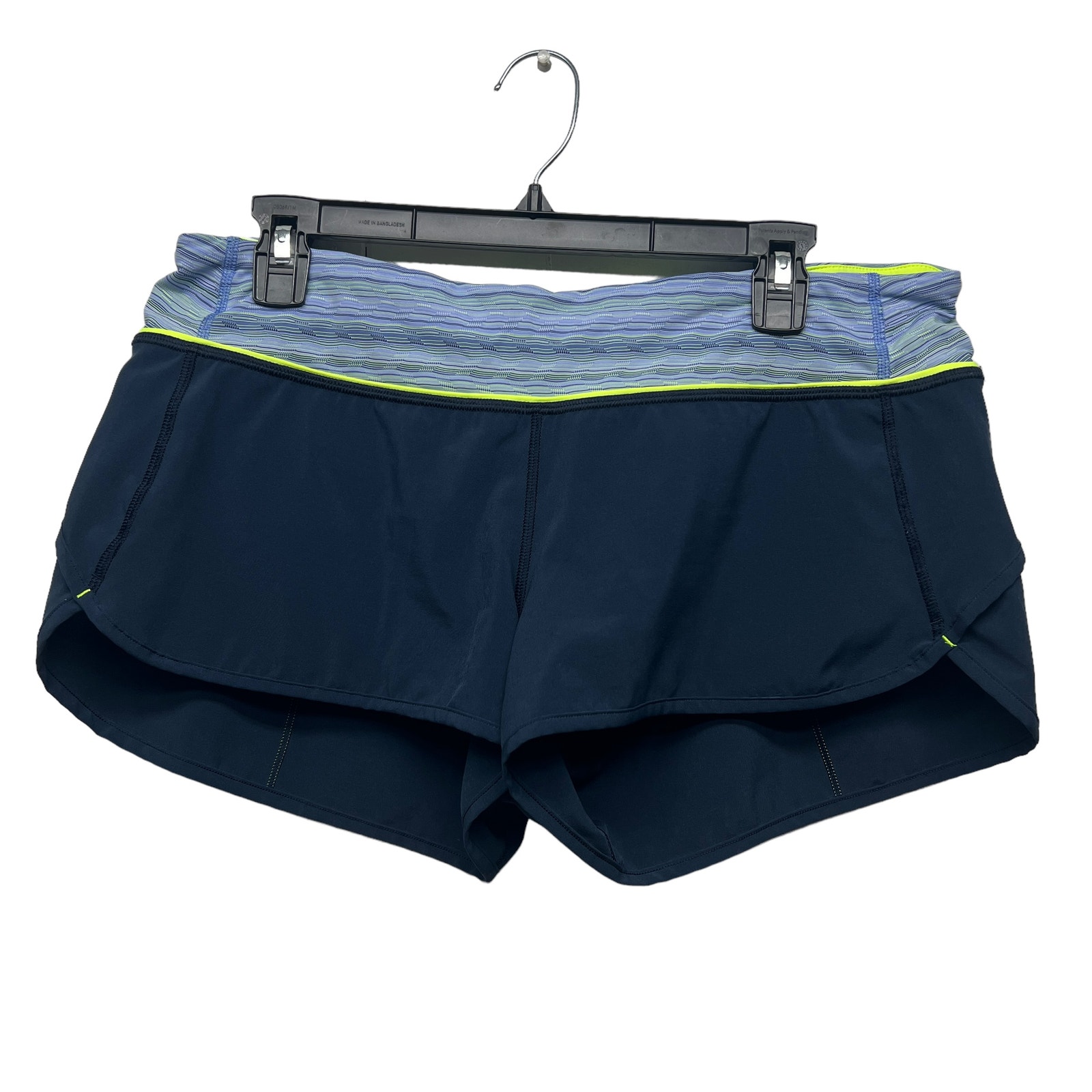 Lululemon Women's Running Shorts Size 10 Blue High Rise Lightweight