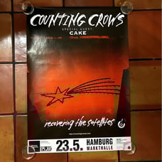 1990s Counting Crows Recovering The Satellites Cake German Tour Poster 23x33