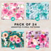 4-pack Deluxe Designer Printed File Folders, 1/3 Cut Tab, Assorted Positions, Le