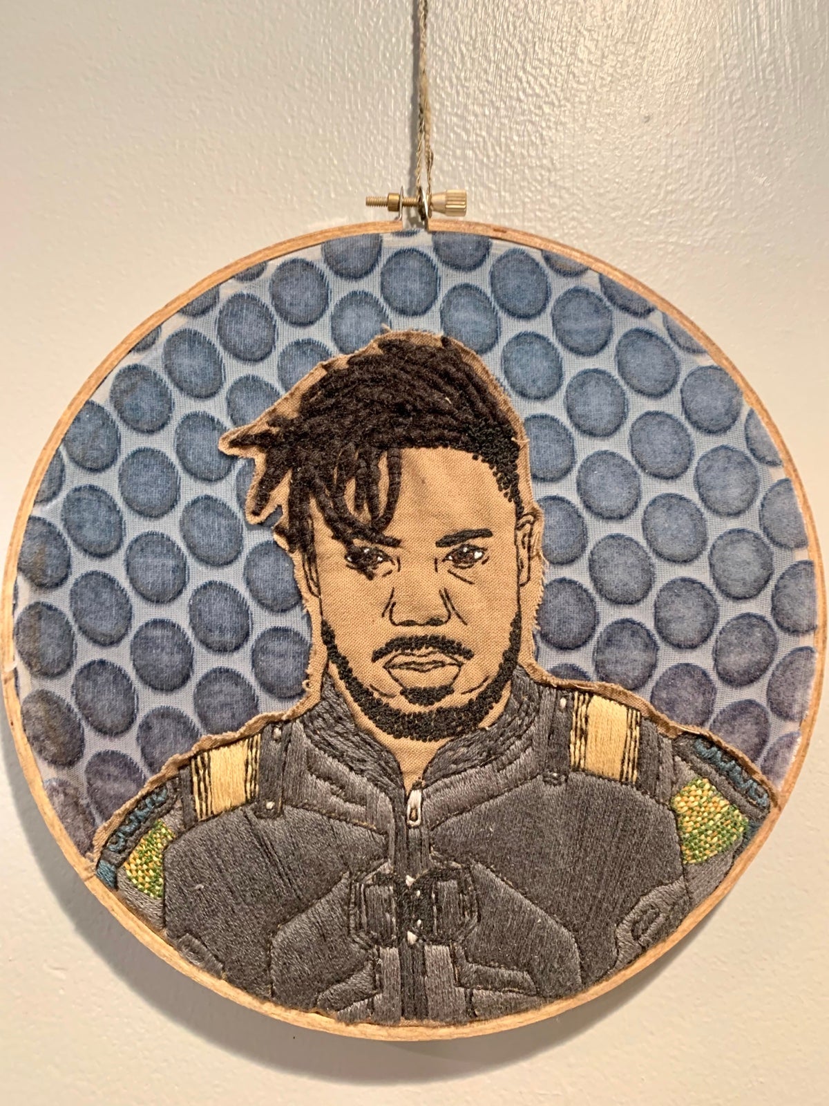Hand stitched Killmonger Black Panther Michael B. Jordan Wall Piece